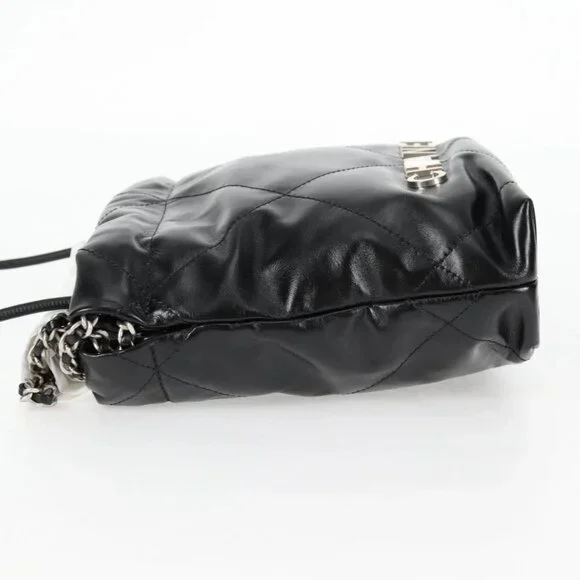 CHANEL Chanel 22 Small Matelasse Chain Bag Lamb Skin 2way Black CC Auth BA1051SM - Picture 4 of 15